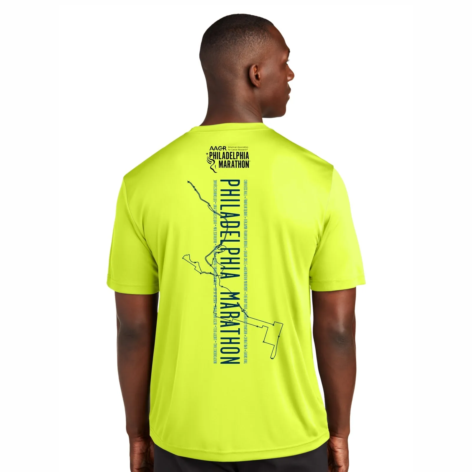 Adult Tech Tee -Neon Yellow- 26.2 Course