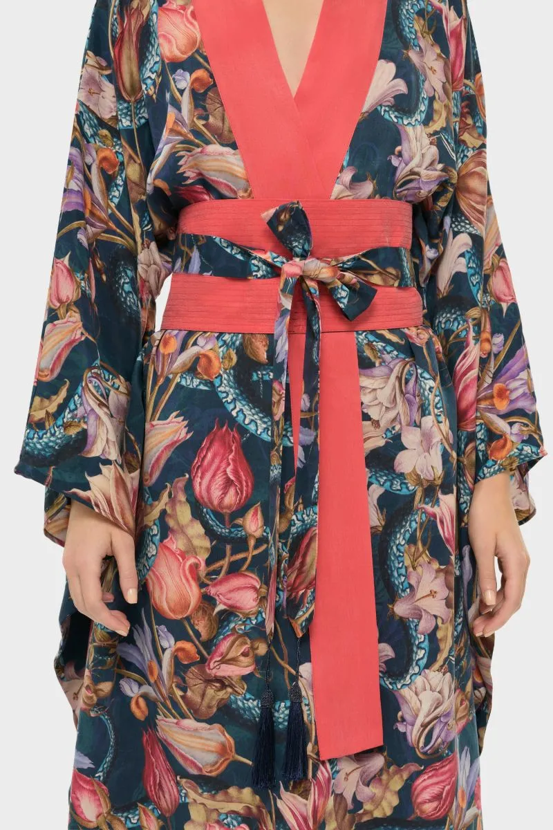 AQUAFLORA ANYA ORIENTAL KIMONO ROBE IN JACKSON