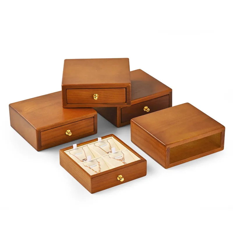 Exquisite Wood Jewelry Storage Box With Drawer SM194