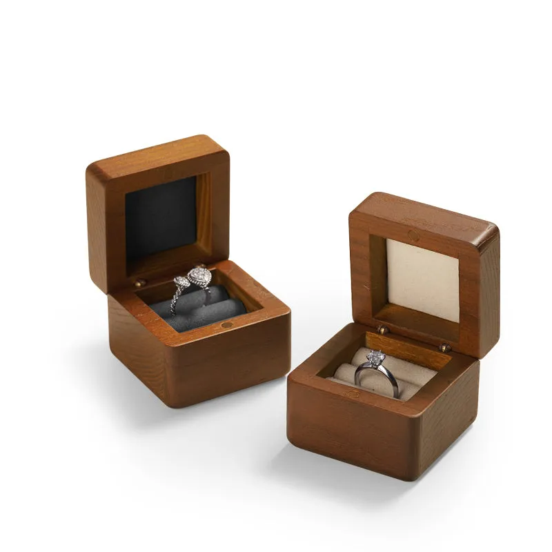 Exquisite Wood Ring Jewelry Gift Box SM128