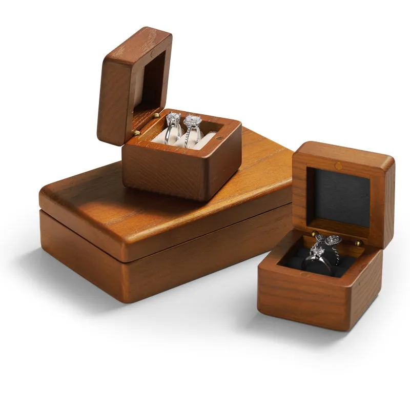 Exquisite Wood Ring Jewelry Gift Box SM128