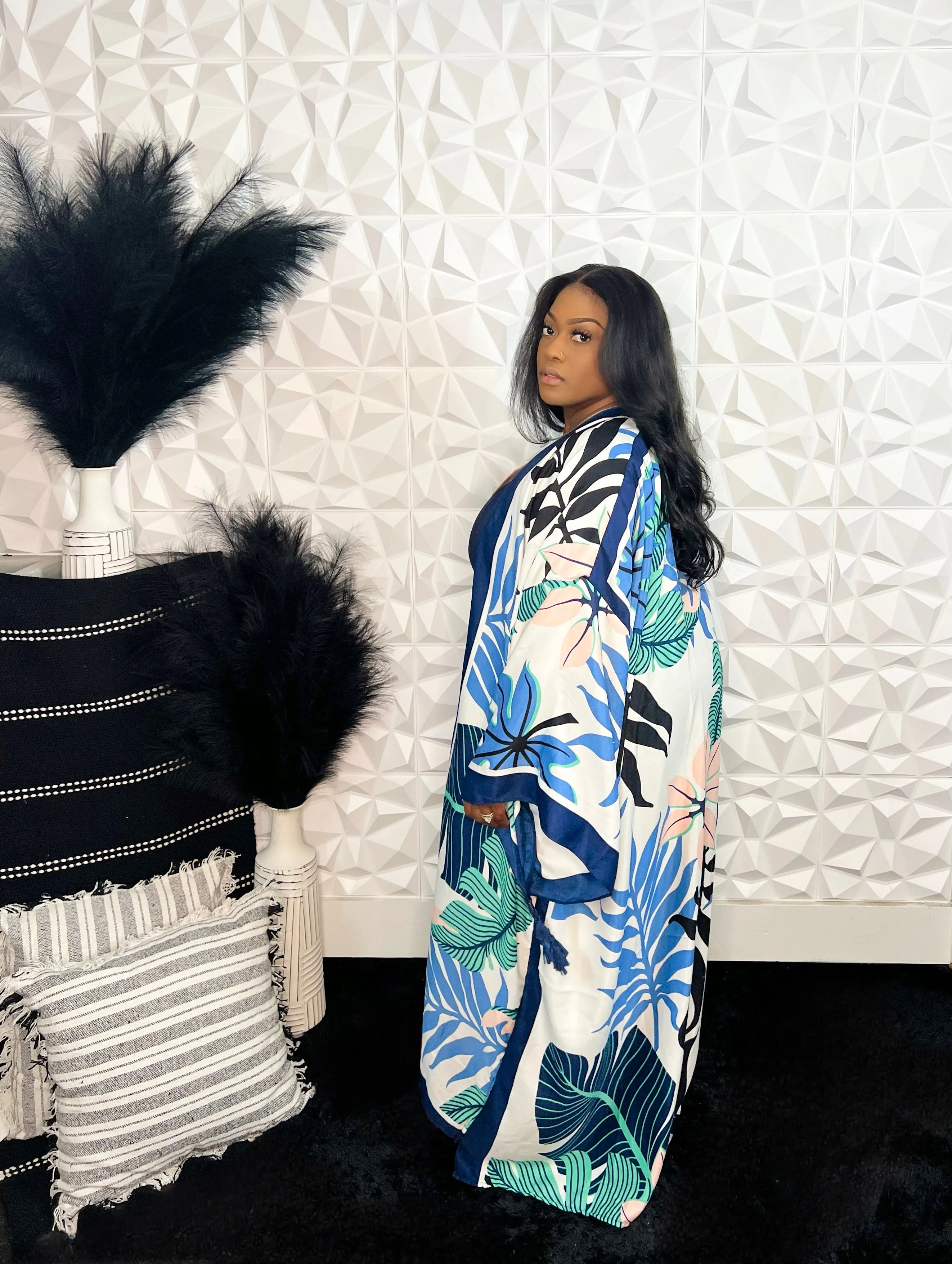 FLORAL FUSION KIMONO