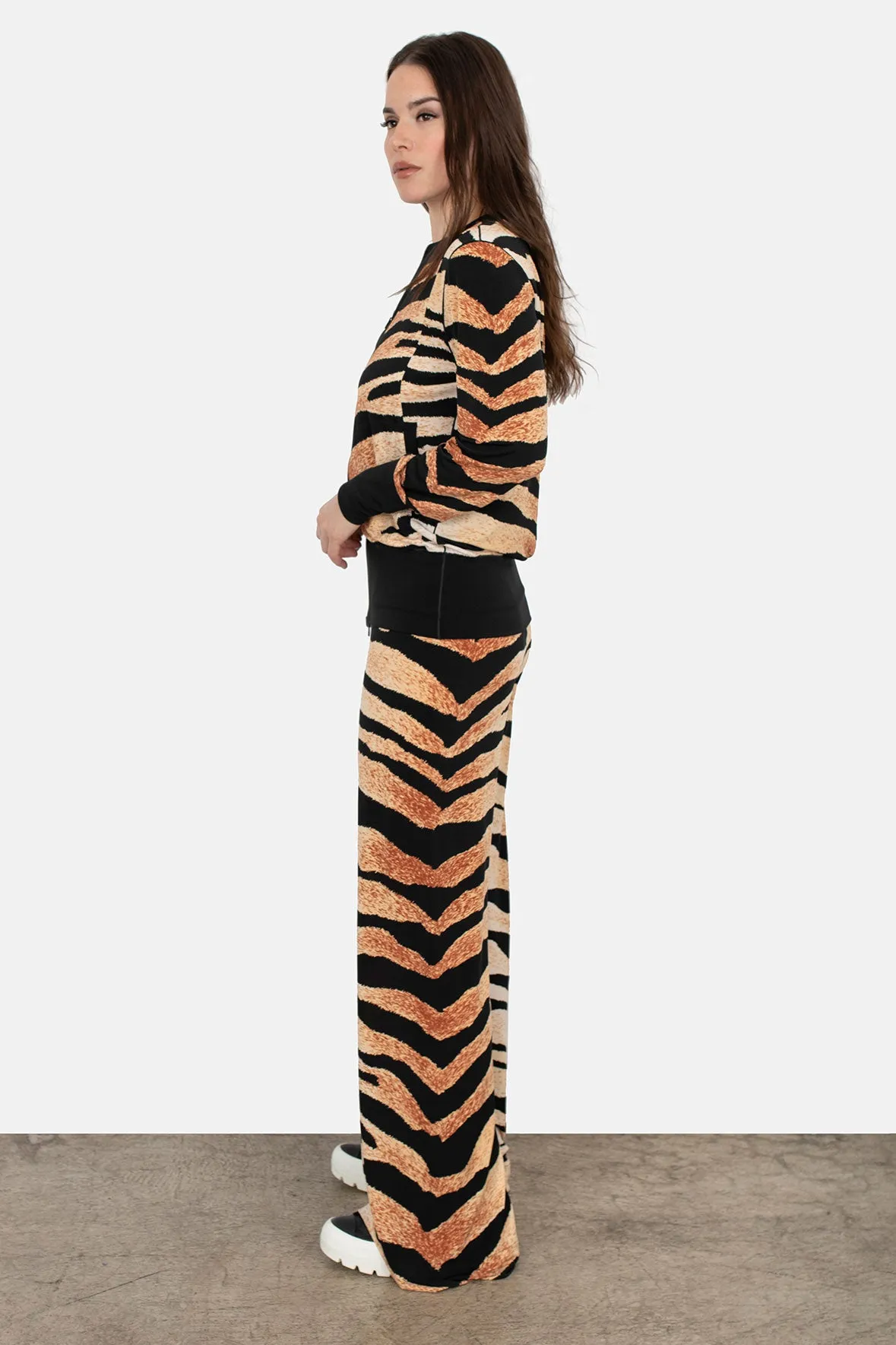 High Waist Single Layered High Fashion Pants