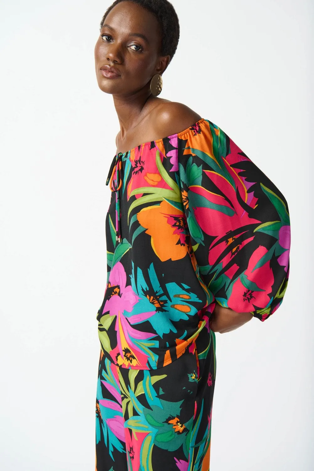 Joseph Ribkoff Top 242175 Black/Multi