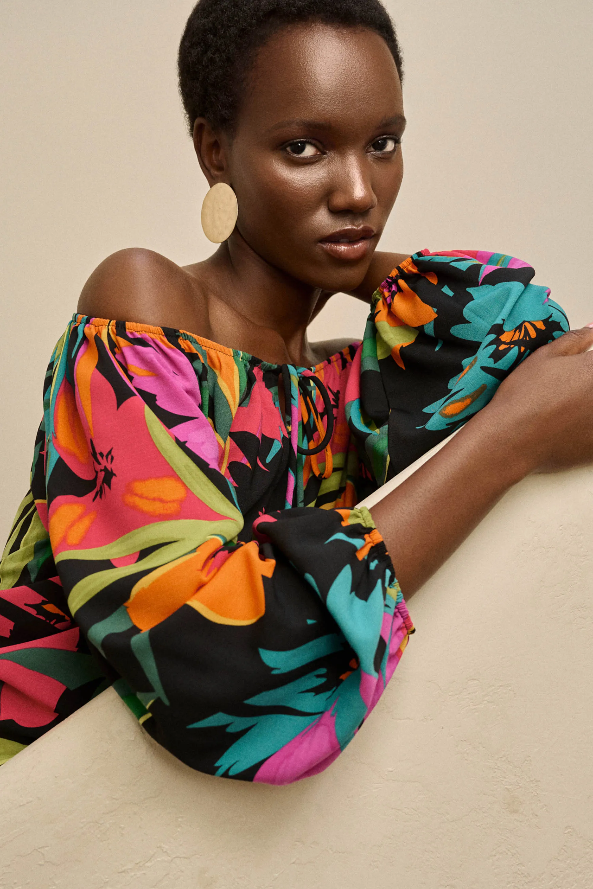Joseph Ribkoff Top 242175 Black/Multi