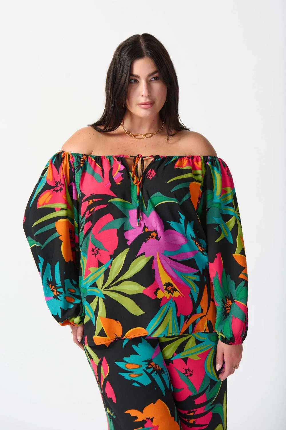 Joseph Ribkoff Top 242175 Black/Multi