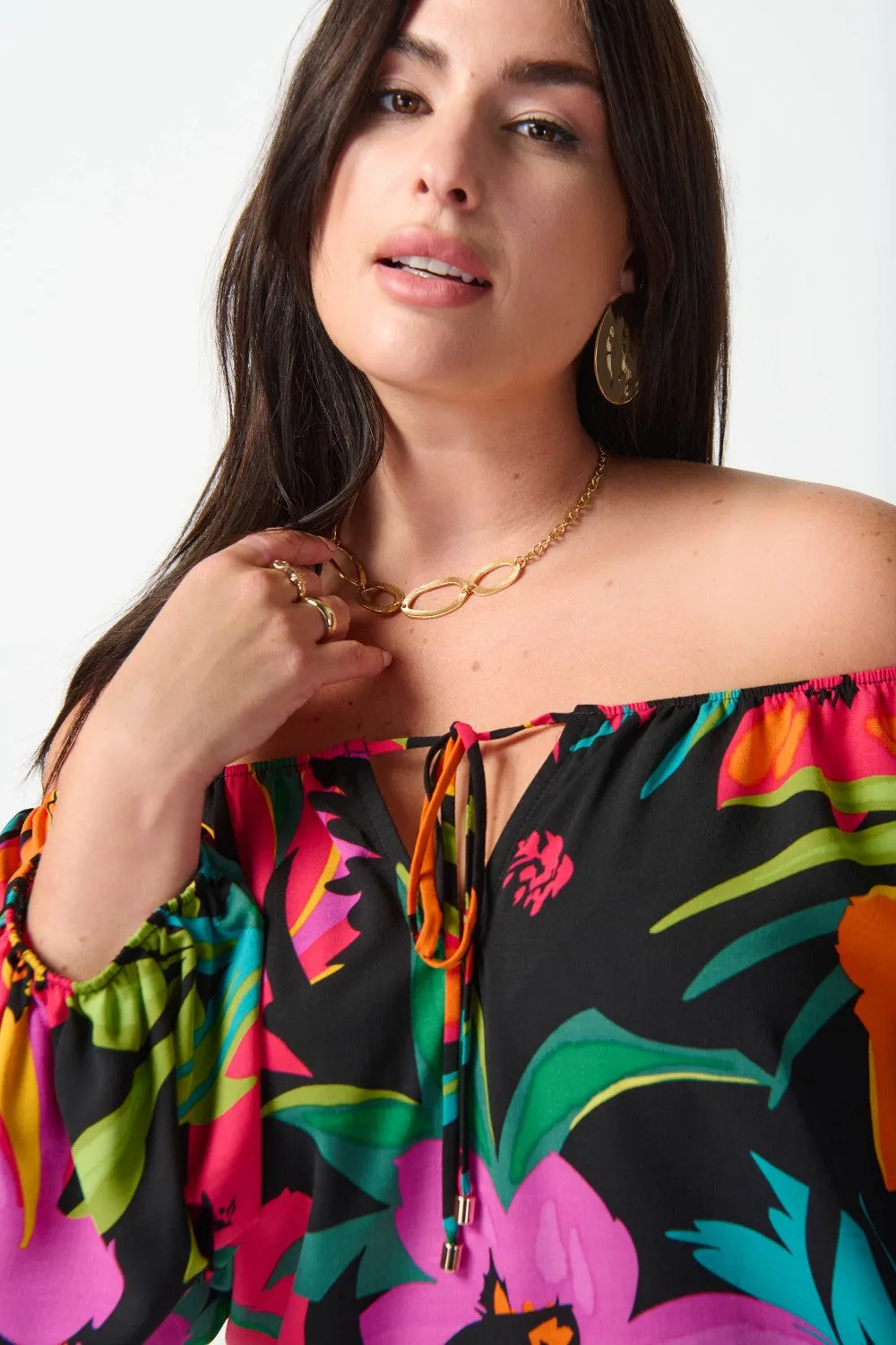 Joseph Ribkoff Top 242175 Black/Multi
