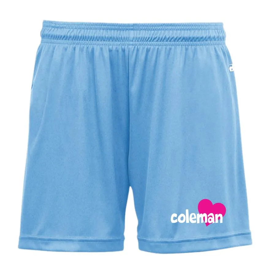 MOISTURE WICKING SHORTS / COLUMBIA BLUE