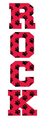 PAW PRINT DESIGN Moisture Wicking Shorts <br>BLACK with RED INK <br><FONT COLOR="red">GREAT FOR GYM!</FONT>