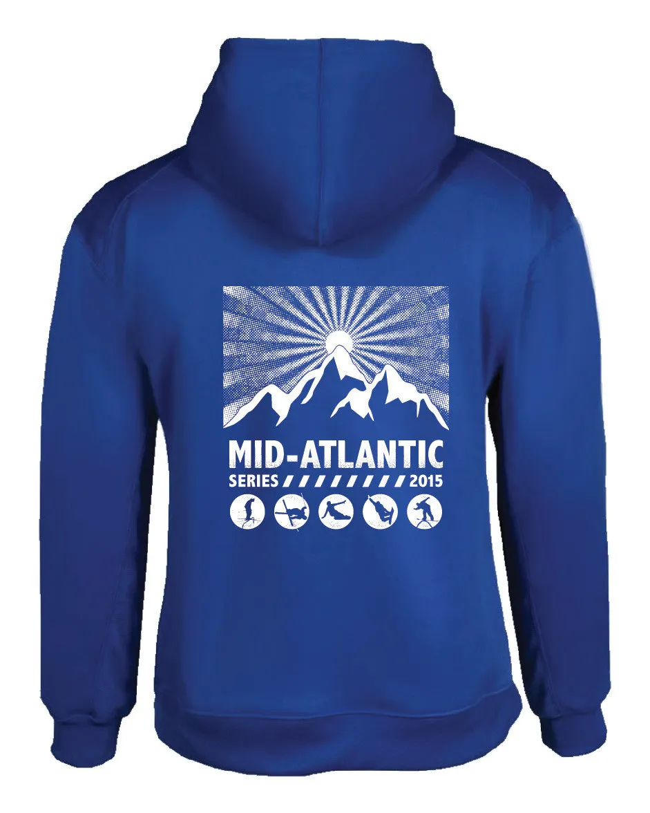 WICKING FLEECE Pullover Hooded Sweatshirt <br> <font color="red"> NATIONAL TEAM MEMBERS </font> <br>ROYAL BLUE with WHITE INK