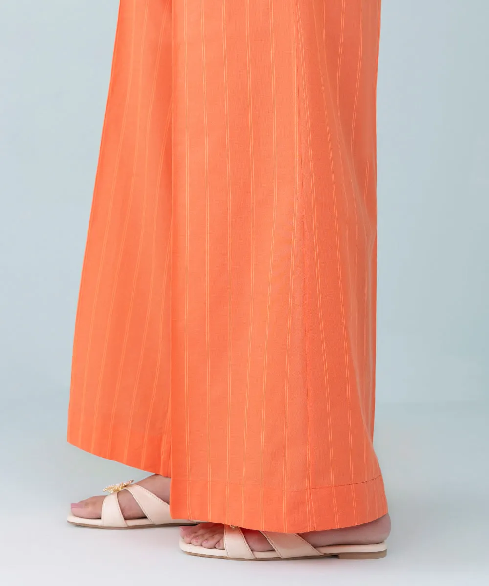 Yarn Dyed Flared Pants