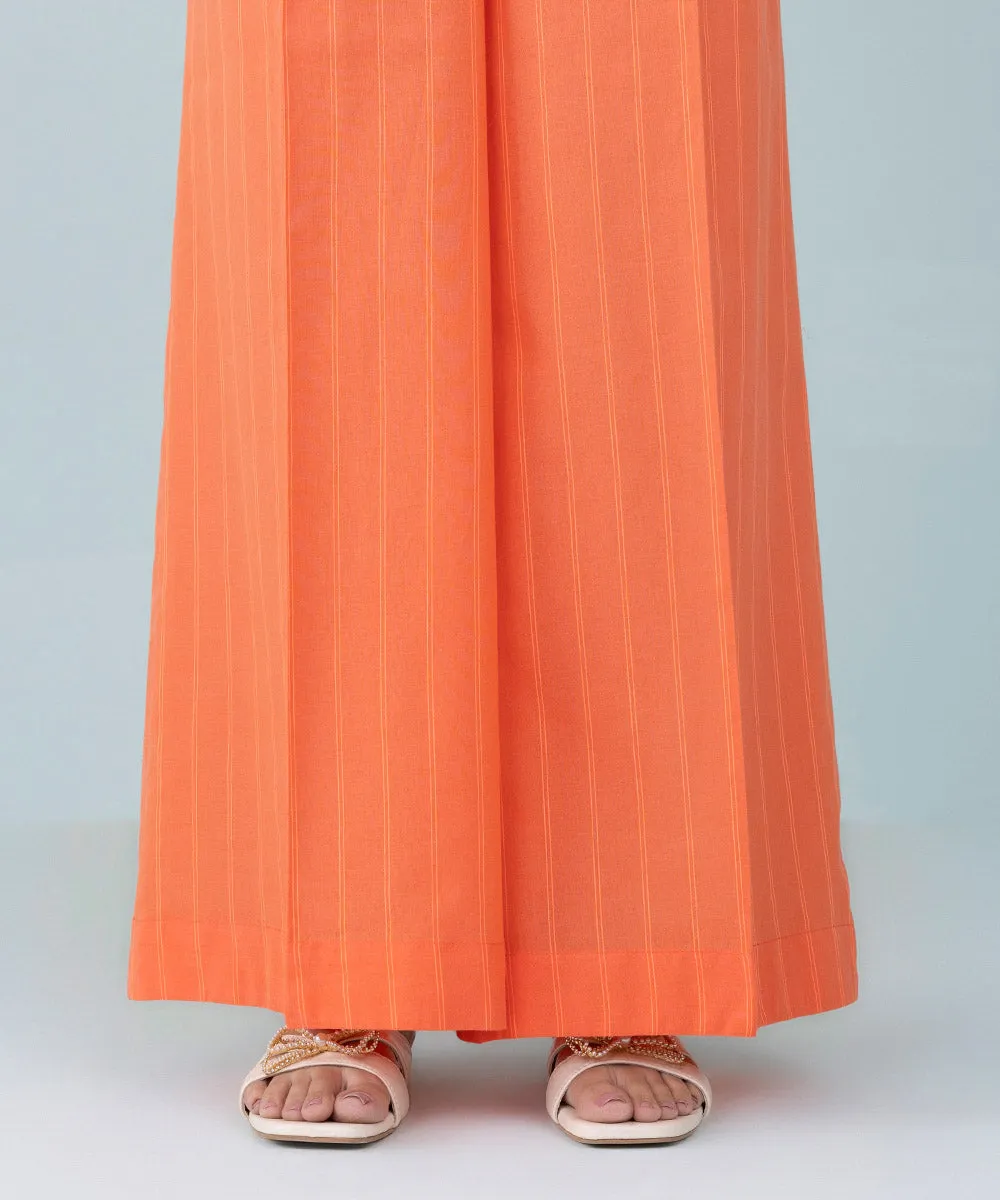 Yarn Dyed Flared Pants